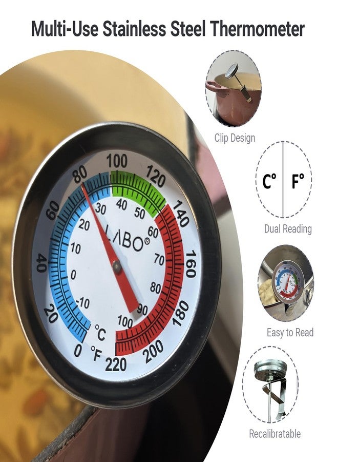 LABO Technology LABO Instant Read 2-Inch Dial Thermometer,Best for The Coffee Drinks,Chocolate Milk Foam - Image 2